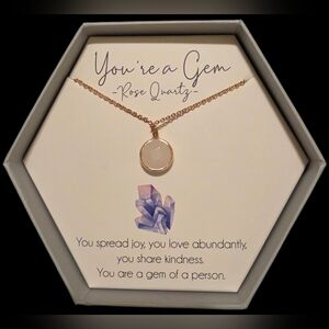 Rose Quartz Pendant Necklace